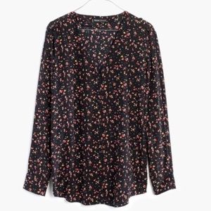 Madewell et Sezane Silk Floral Blouse